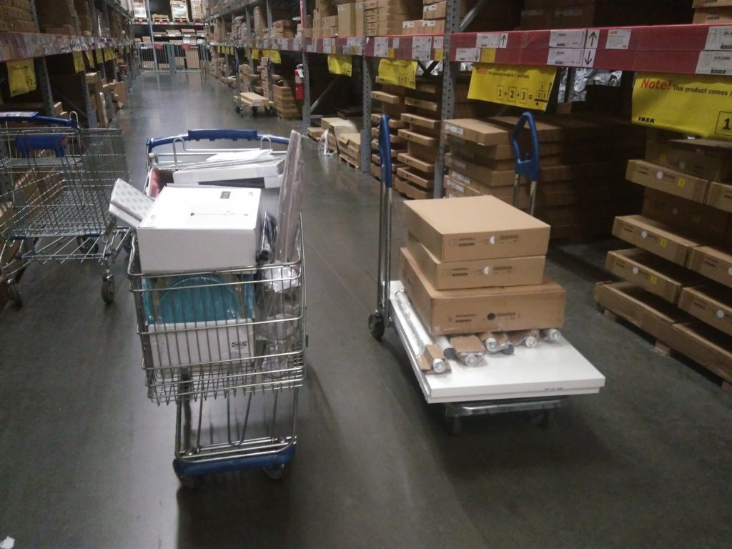 Compras dos móveis na Ikea